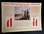 №11 Плакат ВКПБ - Агитация Сталин ранние советы - СССР 1930-е годы - 48.5*34 см.