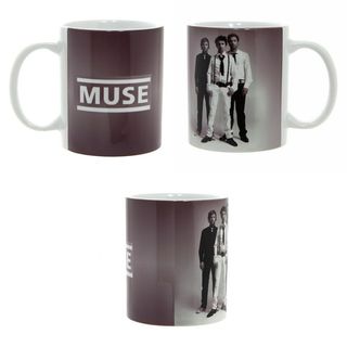 Кружка Muse надпись / группа на белом фоне (133)