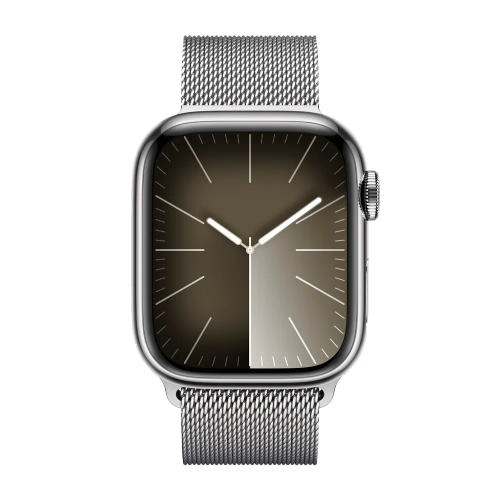 Умные часы Apple Watch Series 9 GPS + Cellular, 41mm, Stainless Steel Case with Silver Milanese Loop (Серебристый)