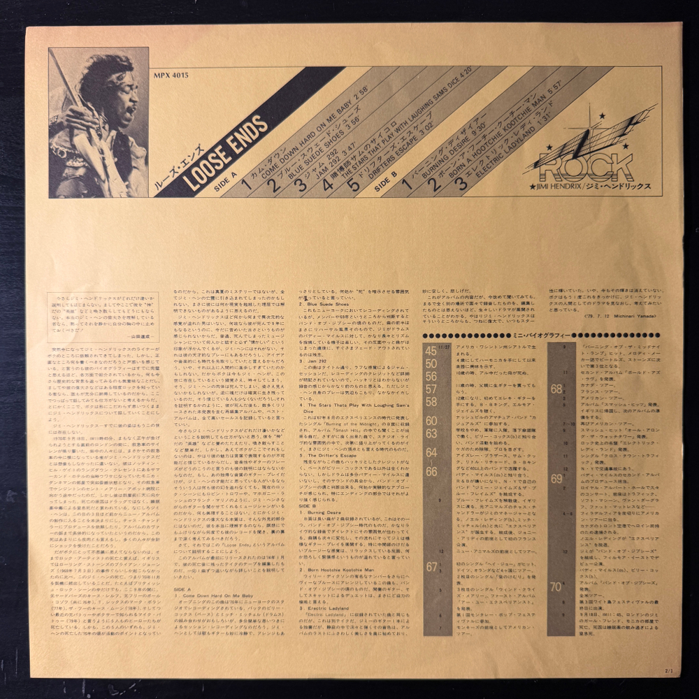 Jimi Hendrix ‎– Loose Ends… (Япония 1979г.)