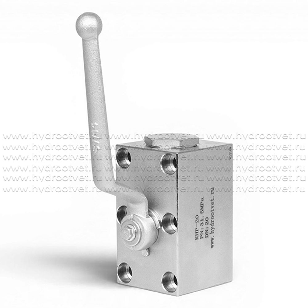 KHP-20 - Шаровой кран 2/2 на высокое давление, на плиту Ду20