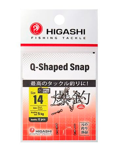 Карабин с вертлюгом HIGASHI Q-Shaped Snap #12