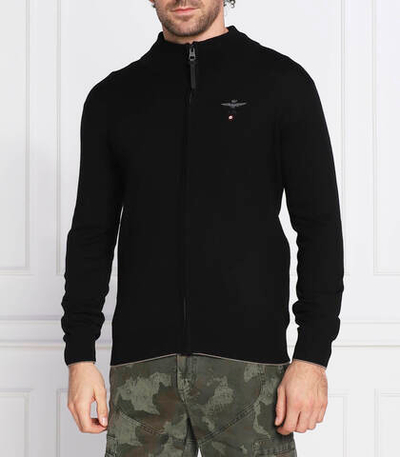 Хлопковый свитер Aeronautica Militare - черный(MA1390L415)