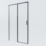 Душевая дверь Vincea Софт 2 (Soft 2) VDS-3SO2140CLB, 1400, черный, стекло прозрачное