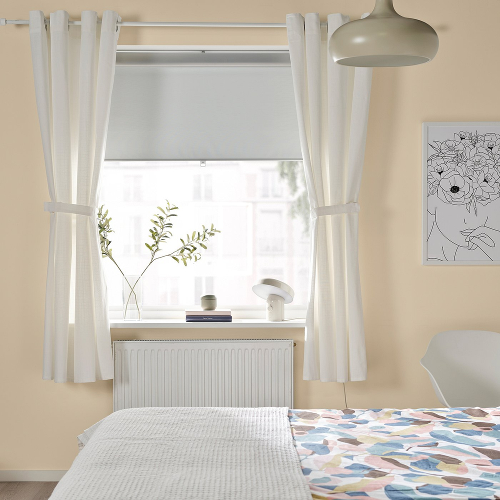 IKEA RITVA  (ИКЕА РИТВА)  -  Занавеска на люверсах, 2 шт. - белая 145x250 см