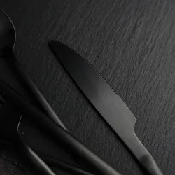 Нож столовый 22 см матовый черный цвет Black Sapporo PVD P.L. - Davinci [12]