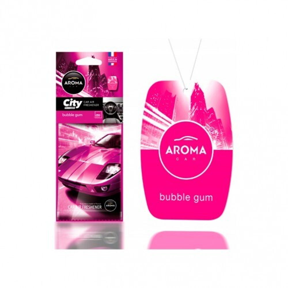 AROMA CAR Ароматизатор картонный CITY Bubble Gum