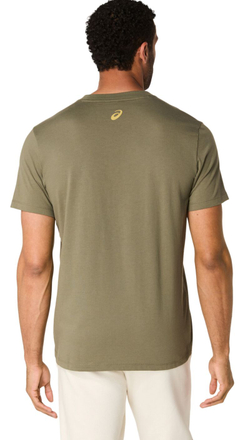 Мужская теннисная футболка Asics Logo Short Sleeve — mantle green