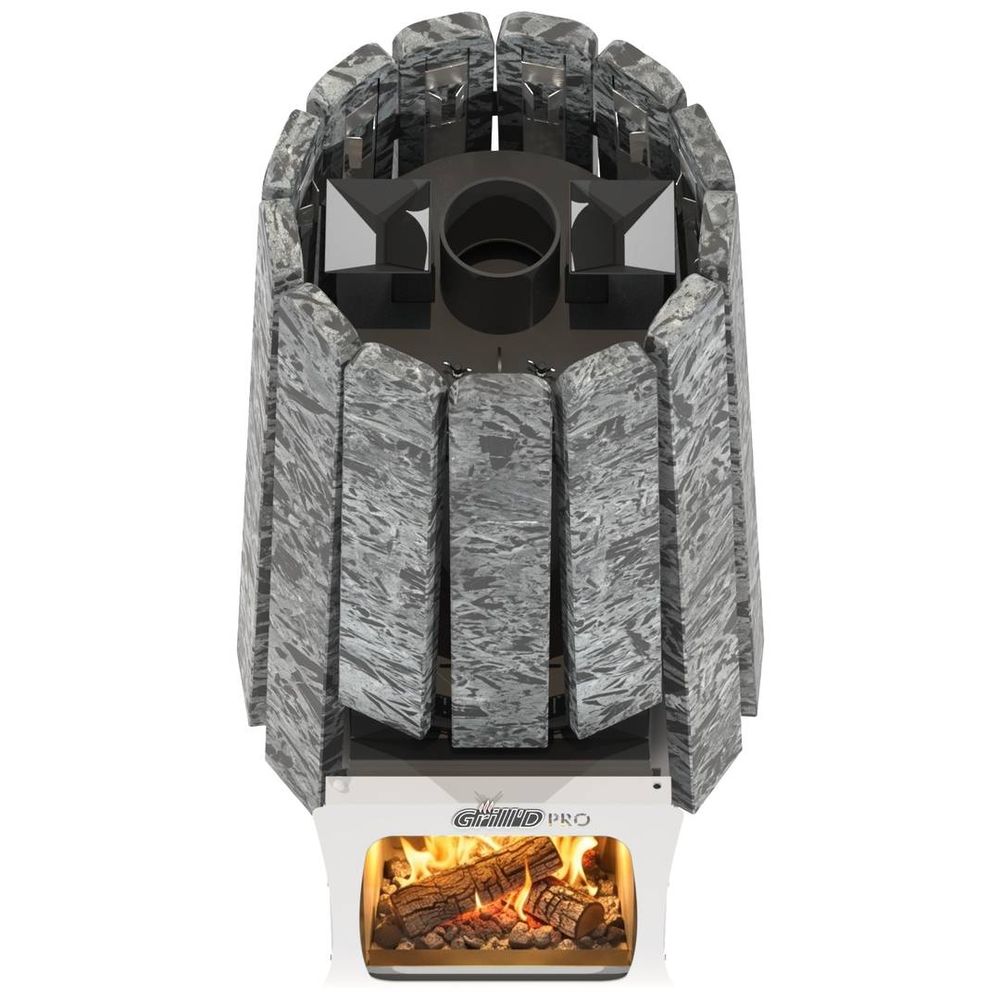 Дровяная банная печь Grill'D Cometa Vega 240 Short Max Stone Pro (Серпентинит)