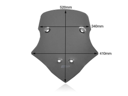 DU017FS WRS TOURING DARK SMOKE WINDSCREEN (MTS V4)