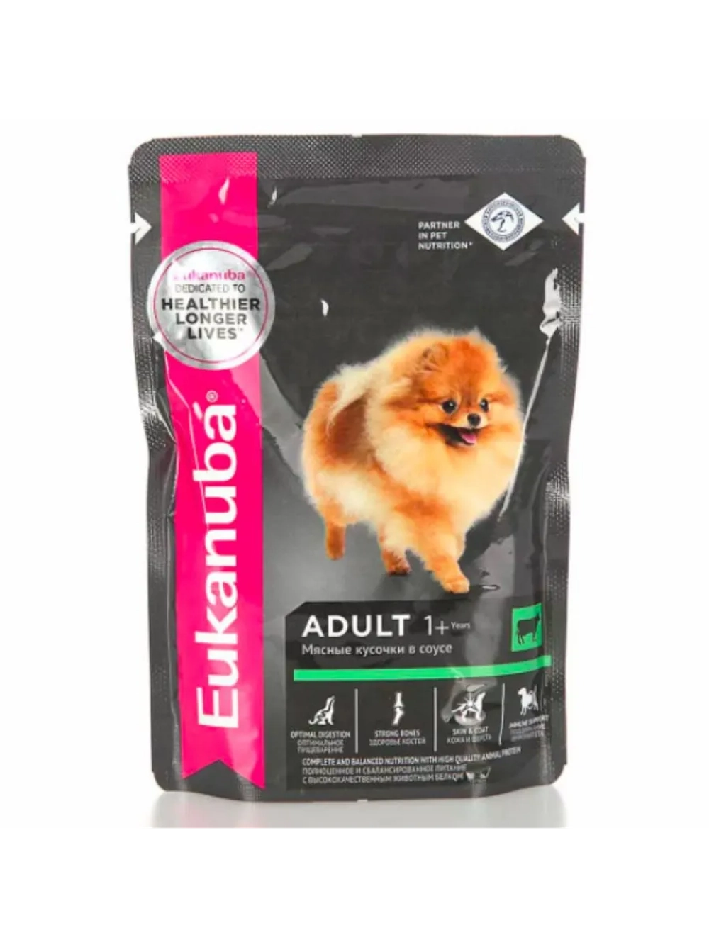 EUK Dog пауч 100г*6шт Для собак (Говядина, курица, ягненок)