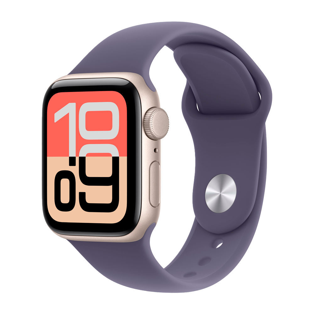 Умные часы Apple Watch SE 3 (2025) GPS, 40mm, Starlight Aluminium Case with Purple Fog Sport Band, M/L
