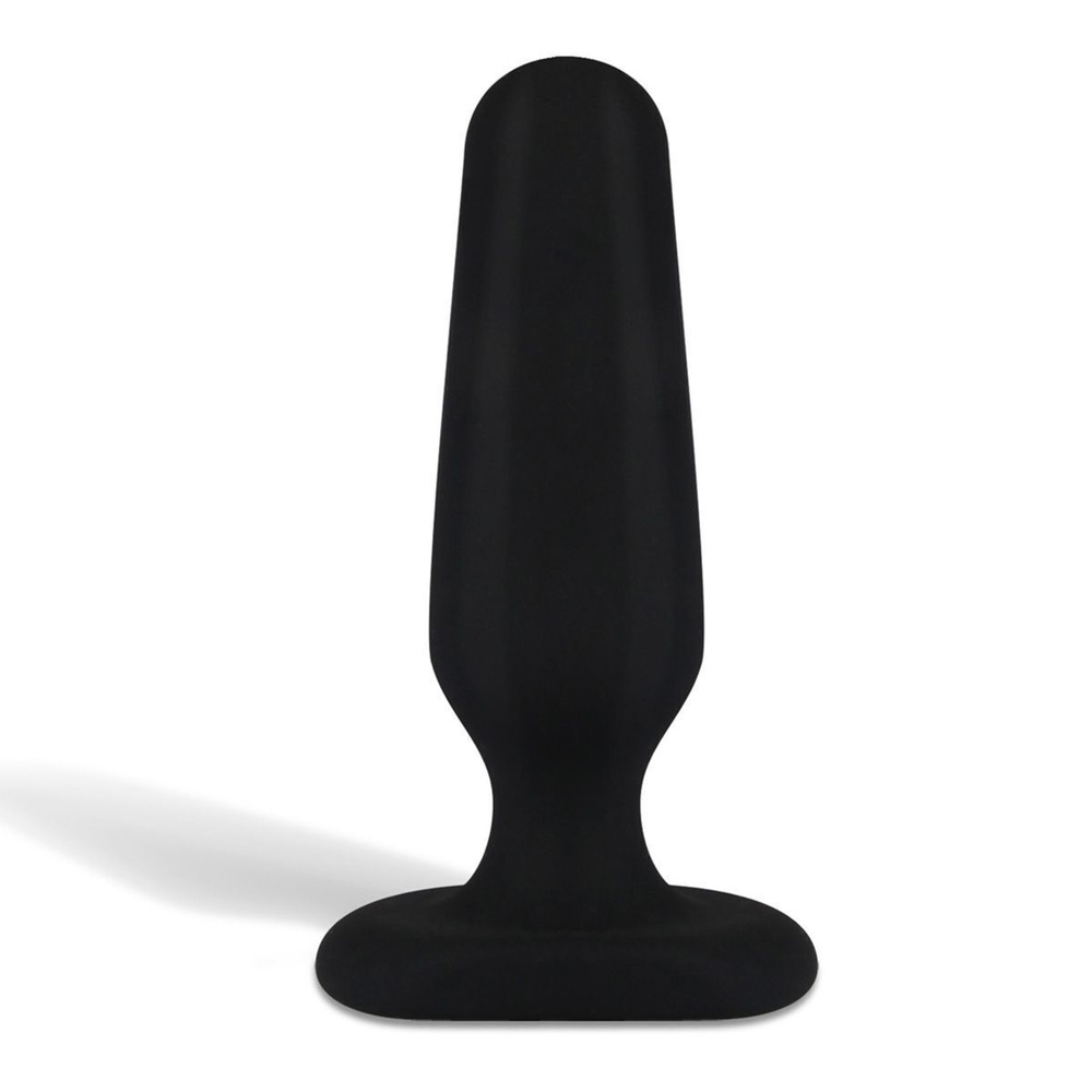 Черный анальный плаг из силикона Seamless Silicone Butt Plug - 7,5 см. (Цвет: черный)