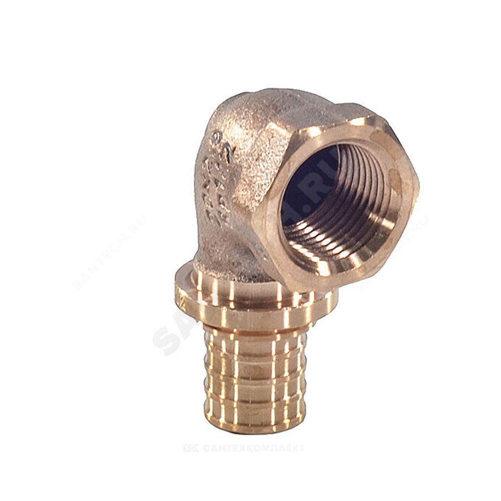 Угольник для PE-X труб аксиальный бронза Дн 20х1/2" ВР RAUTITAN RX+ Rehau 14563551001 (13660961001)