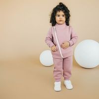 Толстовка с косой молнией "Дымчатая роза" утепленная