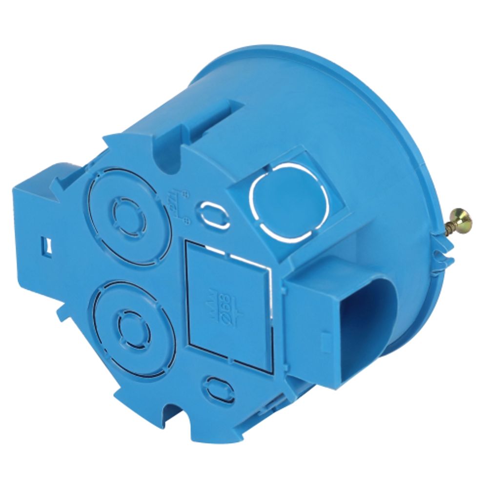 Коробка установочная ЭРА KUTS-68-45-blue синяя 68х45мм для твердых стен саморезы стыковочные узлы IP20 | Коробки монтажные установочные для твердых стен