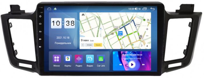 Магнитола для Toyota RAV4 XA40 2012-2019 - Parafar PF468LUX2UHD на Android 13, Быстрая, QLED, CarPlay, 4G SIM-слот