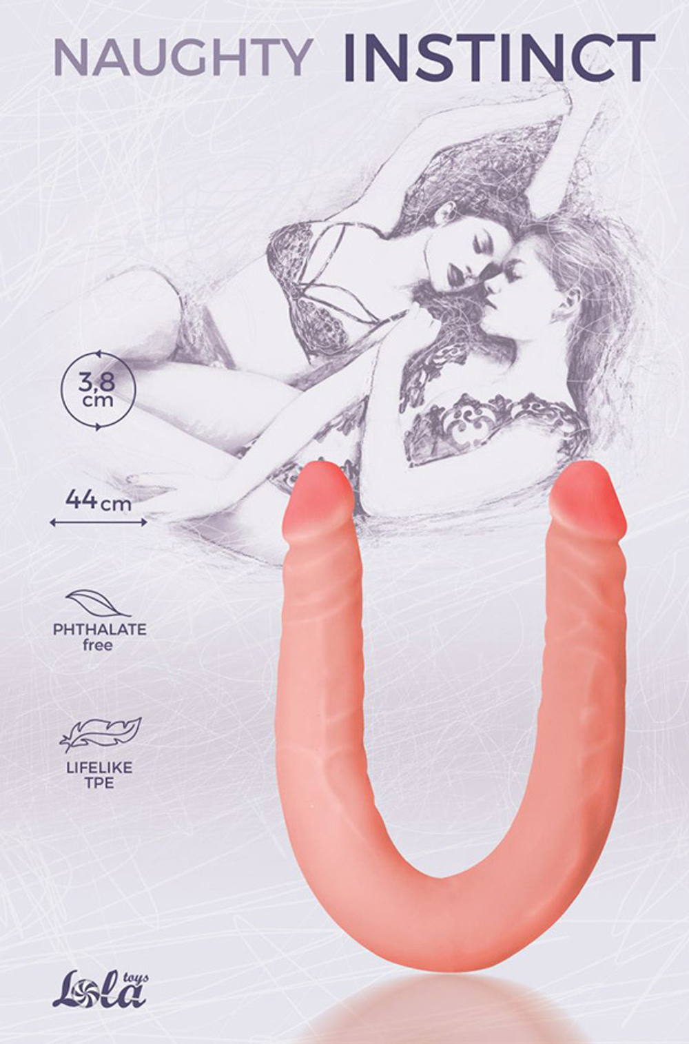 Двусторонний фаллоимитатор 44см Lola Games Instinct Naughty 5570-03Lola