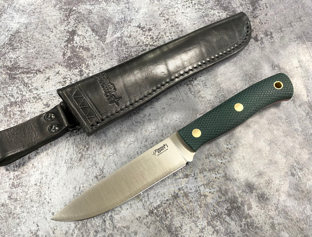 Нож ТКК (2,5), N690, микарта изумруд, насечка 243.0752