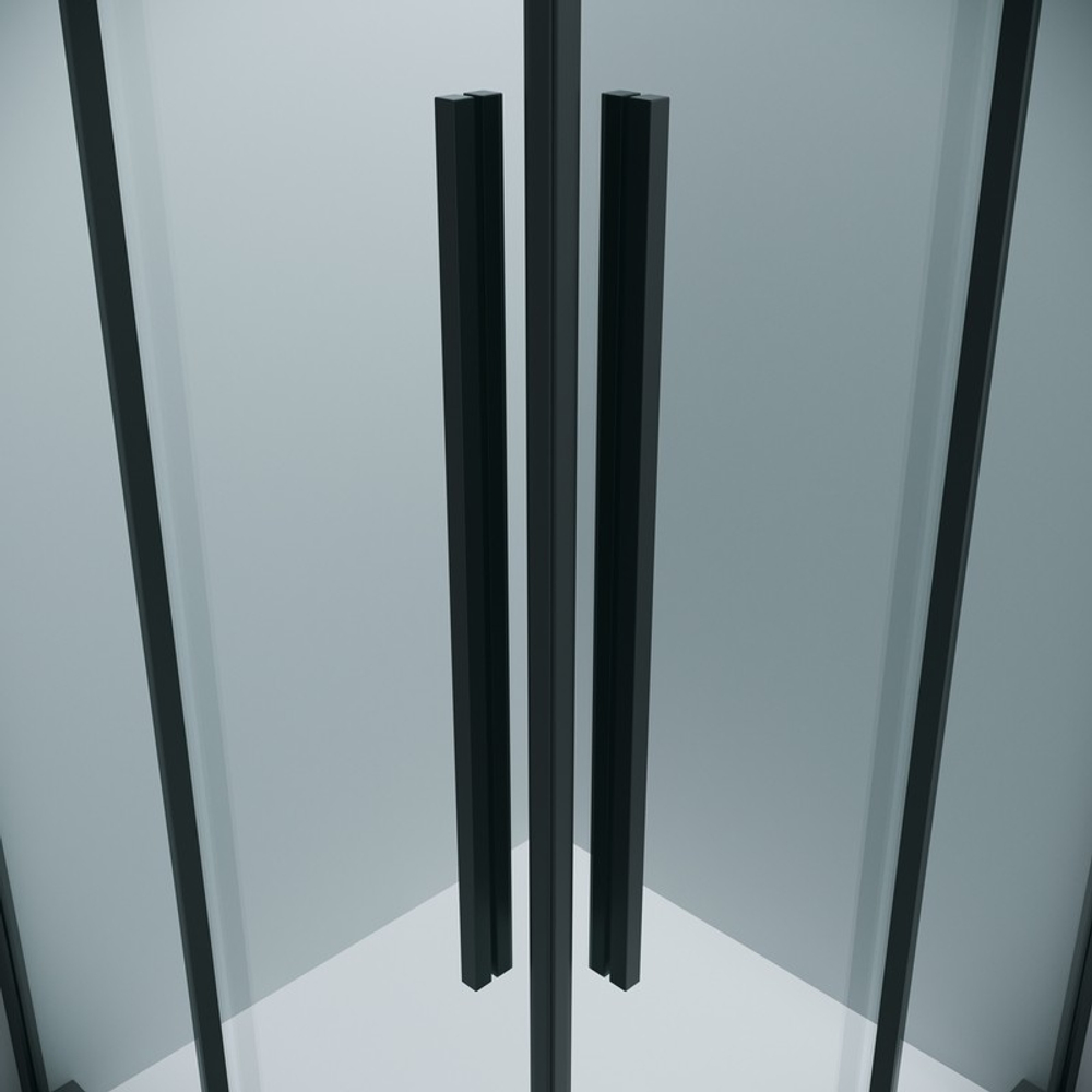 Душевое ограждение Grossman Galaxy 1/2.K33.01.12.21.00-1/2.K33.01.80.21.00 (120х80х195) раздвижная,черный матовый,стекло прозрачное,2 места
