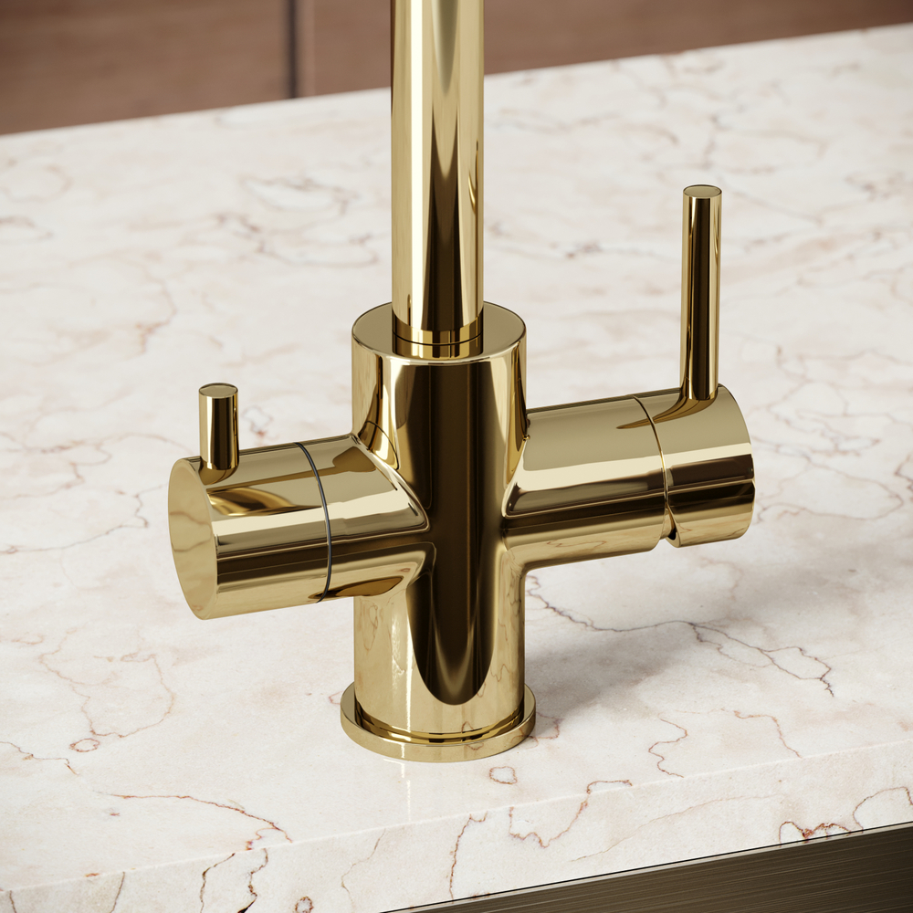 Смеситель для кухни Sancos Vela с краном для фильтра, полированное золото, SC4013ZG, арт. SC4013ZG