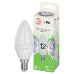 Лампа светодиодная ЭРА GREEN LINE LED B35-12W-865-E14 GL 12Вт свеча холодный свет E14 | Лампы cветодиодные Свеча (B/C)