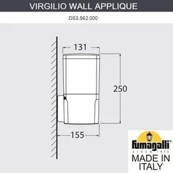 Настенный светильник уличный Virgilio DS3.562.000.AYF1R Fumagalli