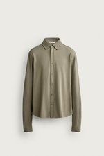 РУБАШКА REGULAR FIT ИЗ ПИКЕ С ЭФФЕКТОМ ПОТЕРТОСТИ — ZARA