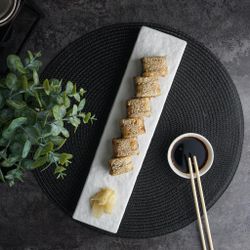 Блюдо прямоугольное 34*8 см h3,5 см брусок для закусок White Matt Panasia P.L. Proff Cuisine [1]