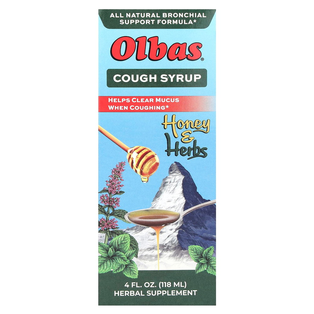 Olbas, сироп от кашля, мёд и травы, 118 мл