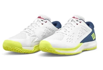 Детские Кроссовки теннисные  Wilson Rush Pro Ace JR - snow white/snow white/ensign blue