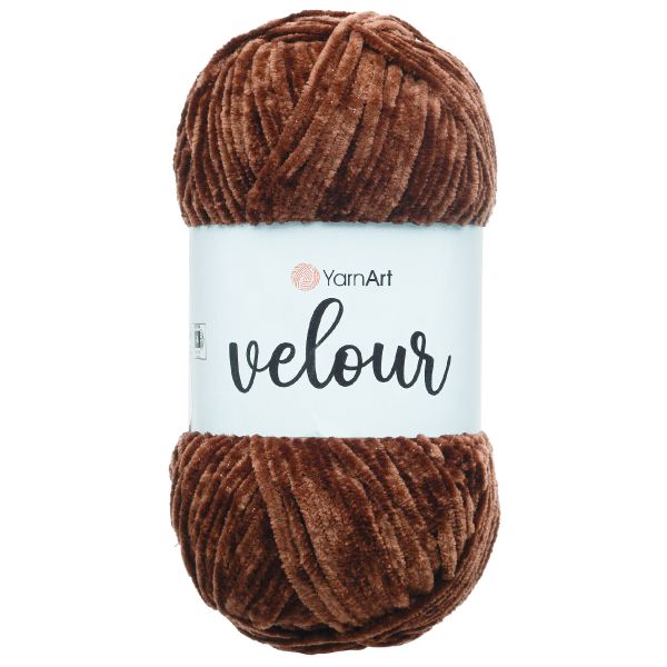 Пряжа YarnArt (ЯрнАрт) Velour / уп.5 мот. по 100 г, 170м, 852 шоколад
