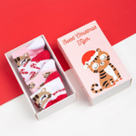 Новый год. Набор новогодних носков Крошка Я «Тигруля», 4 пары, 8-10 см