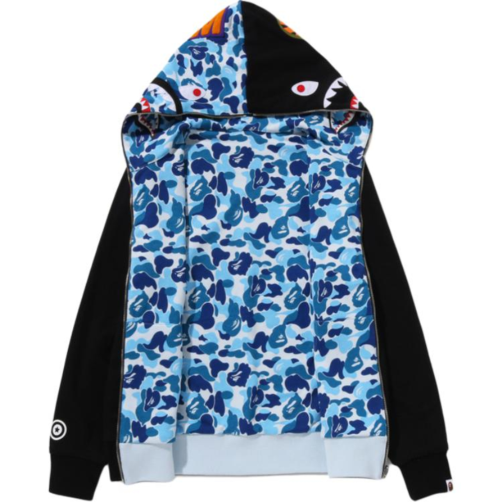 A Bathing Ape Bathing Ape Sweatshirts Moderate No Fleece Lined Zip Closure 0zxswmx08151p черный синий