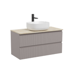 Тумба подвесная Sancos Snob T, Doha Soft 995х445х500, под столешницу с отверстием под смеситель, цвет Kreman, арт. SNT100SM