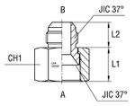 Соединение PS JIC 1.1/16 - JIC 3/4