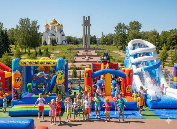 Надувные батуты и горки в Железногорске: заказ у производителя
