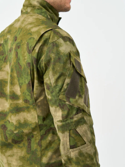 Куртка тактическая GEN 3 COMBAT ATACS FG (ГЕН 3 КОМБАТ АТАКС ФГ), рипстоп нейлон + хлопок (50%*50% NYCO) ИКР, цвет ATACS FG (МОХ), мужская, MIMICRYA