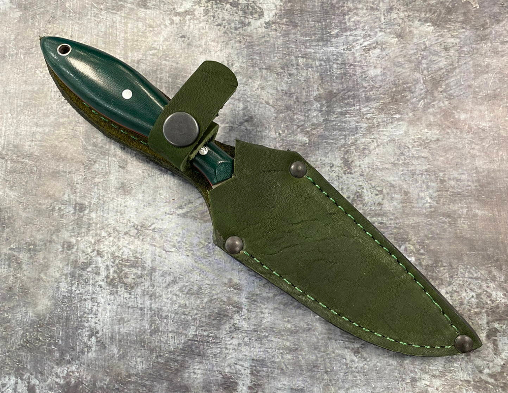 Нож Лиса, цельнометаллический, кованая Х12МФ, микарта