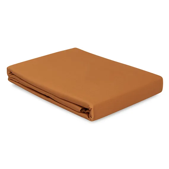 Простыня на резинке из сатина из коллекции meditation, caramel, 160х200х30 см