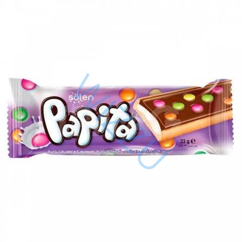 Печенье Papita Milky с мол шок с молочным кремом и драже-конфетами 33 г