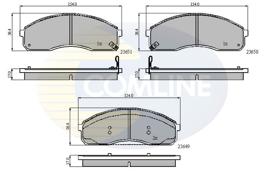 COMLINE - CBP3968-CML - Brake Pad Set, disc brake