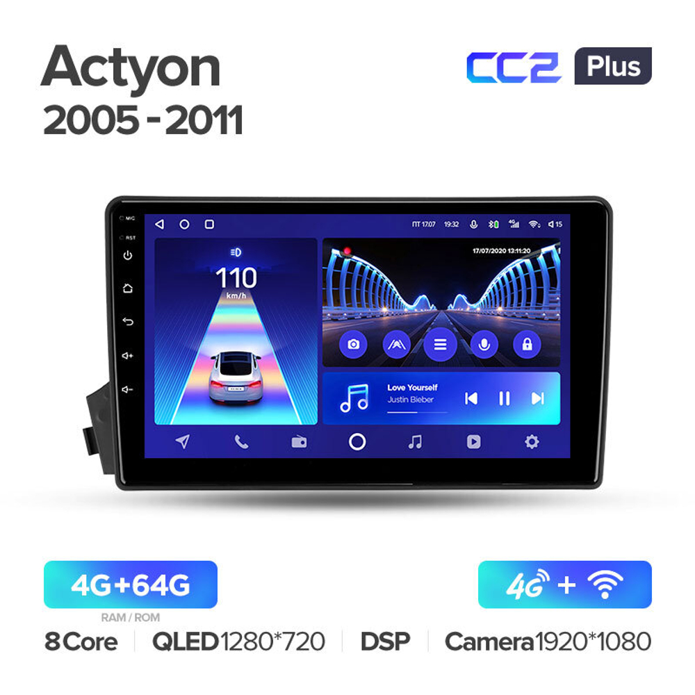 Teyes CC2 Plus 9"для SsangYong Actyon 2005-2011