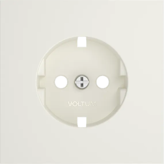 Накладка для розетки с заземлением Voltum S70 Хлопок VLS000613