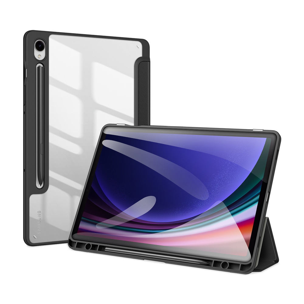 Чехол книжка черного цвета для Samsung Galaxy Tab S10 Lite, Tab S10 FE, Tab S9, Tab S9 FE, серия Toby Series Case от Dux Ducis