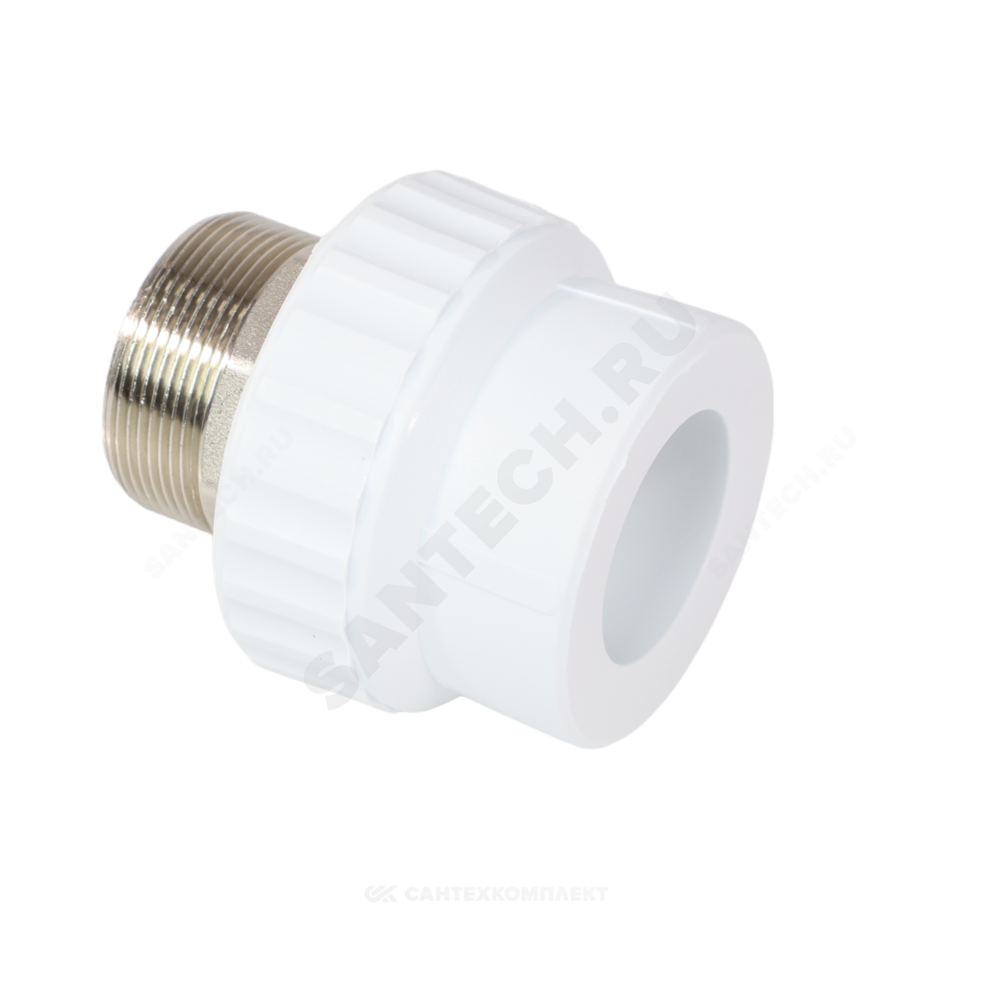 Муфта PP-R комбинированная белая Дн 50х2" НР под ключ VALFEX 10135150