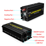 Инвертор 12V-220V 4000W черный  Lvyuan модиф.синусоида