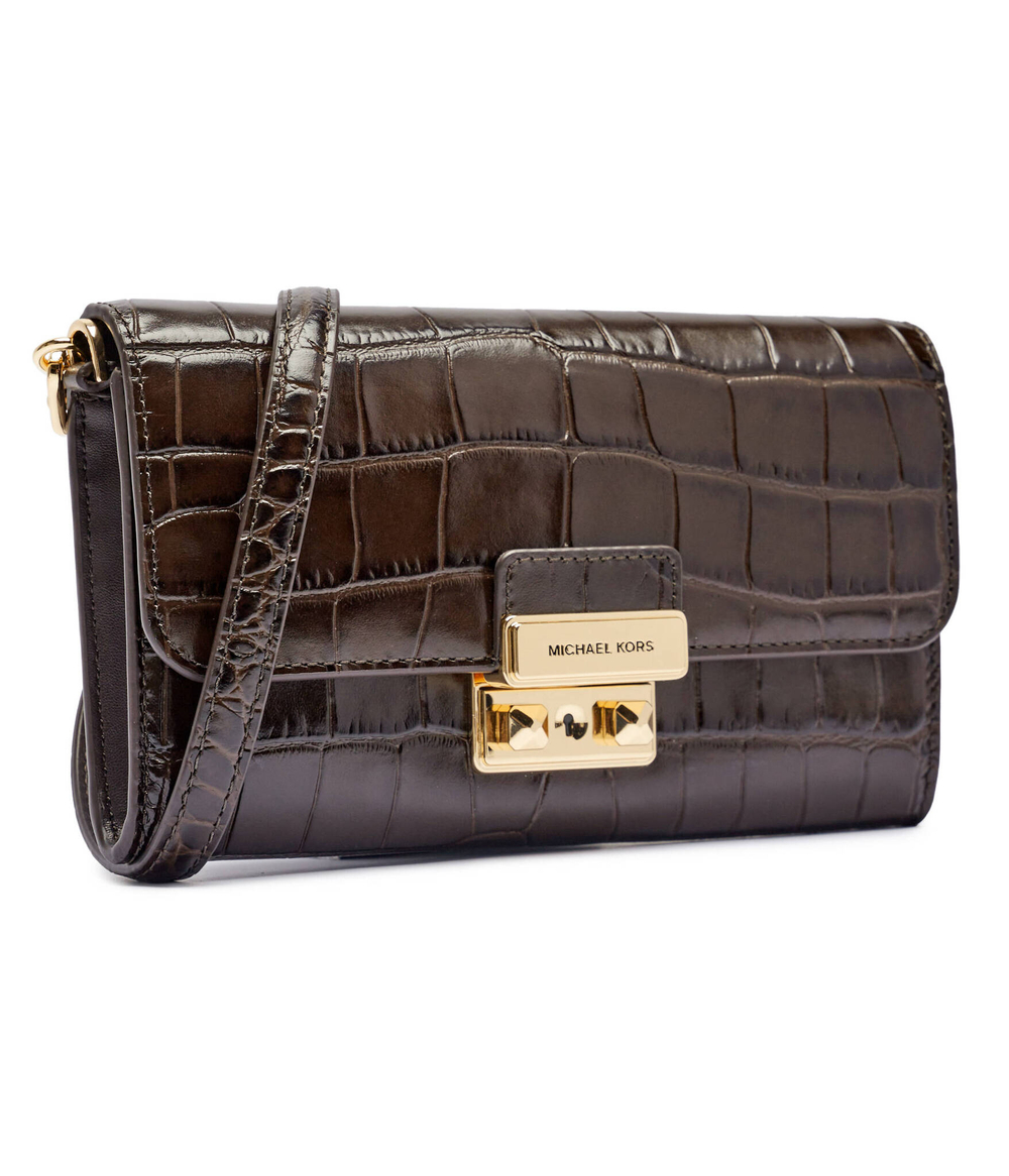 Кожаный клатч Michael Kors - коричневый(32F4G2RC9E)