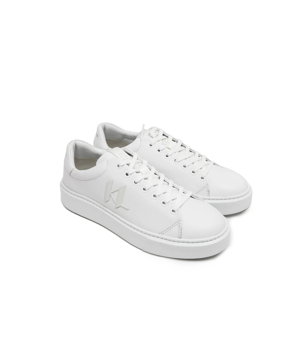 Кожаные кроссовки maxi kup monogram injekt lo Karl Lagerfeld - белый(KL52215)