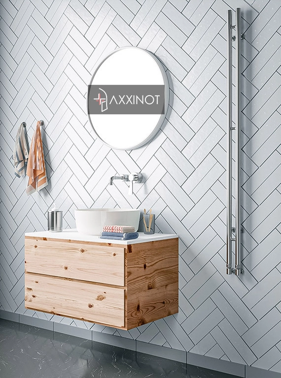 Axxinot Ture 2 - узкий водяной дизайн полотенцесушитель из нержавеющей стали